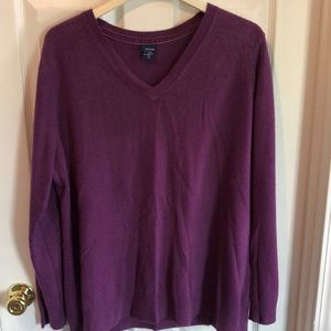 Basic additions 2X 100% acrylic plum purple sweater